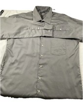 Van Heusen Men  s Gray Tall Fit 16.5 35-36 XLT Shirt Long Sleeve Button E51