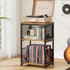 Simple Trending Record Player Stand, Turntable Stand with Vinyl Storage Holds up