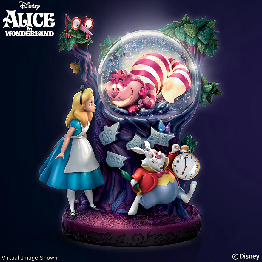 Disney Alice In Wonderland Illuminated Musical Glitter Globe