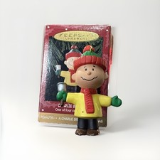 Vintage 1995 Hallmark Keepsake Ornament - Charlie Brown with Bell in box