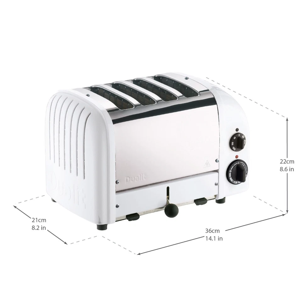 TOSTADORA DUALIT NUEVA GENERACIÓN CLÁSICA 4 REBANADAS - BLANCO BRILLANTE 47153 Foto 2 de 4