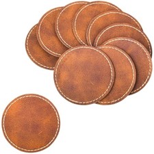 60 Pcs Blank Leatherette Hat Patch and Adhesive Laser Artificial Leath