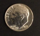 1959-P Roosevelt Dime, 90% Silver, EF+ Uncirculated,  (WH-14)