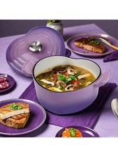 Heart-Shape Cast Iron Dutch Oven With Lid,Nonstick Enameled Cast Iron Pot,Dual