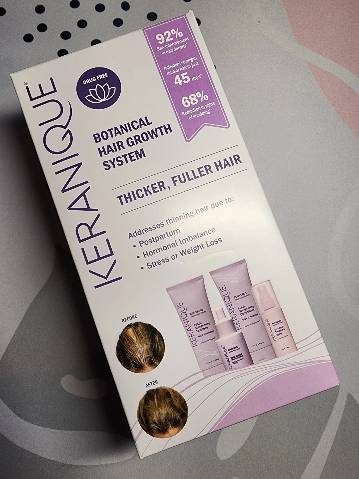 KERANIQUE - Botanical Hair Growth System - 4 Piece Set