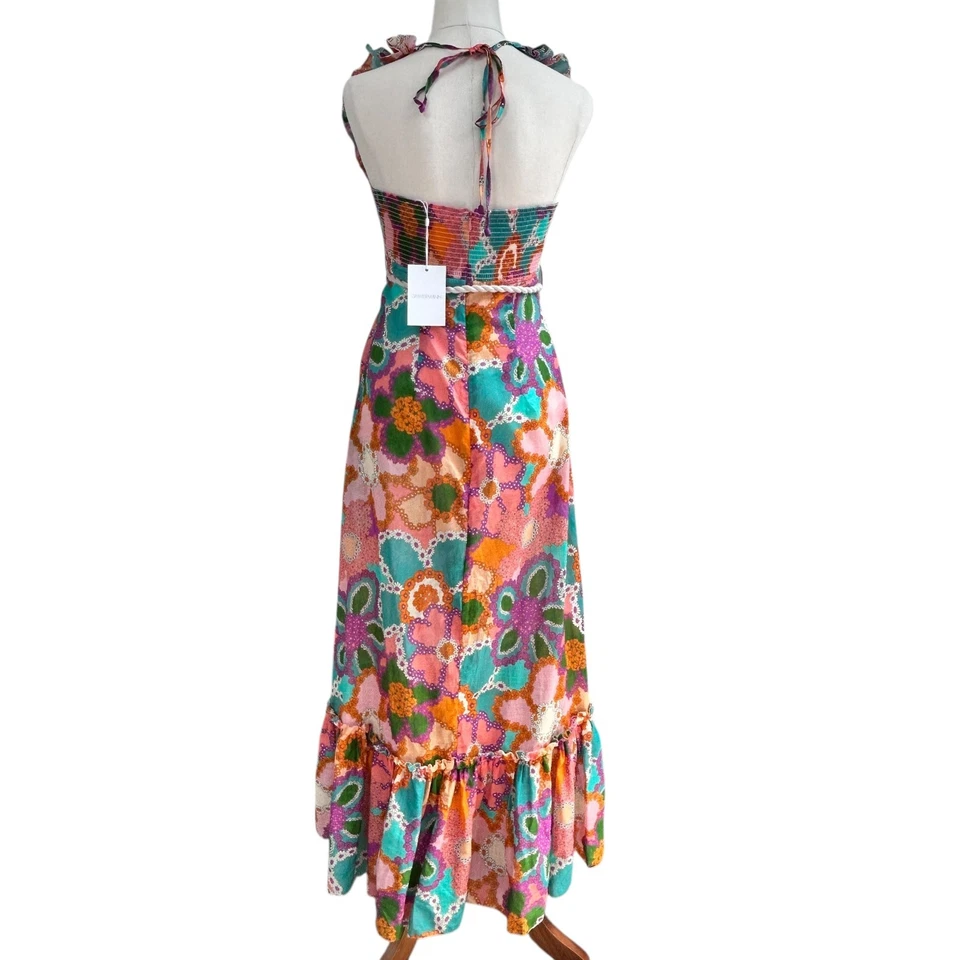 Zimmermann Lola Frill Midi Dress Size 1 AU 10 US 6 BNWT Designer Event Resort - Image 4 of 4