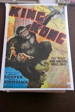 KING KONG RKO RADIO PICTURES LITHO PORTAL PUBLICATIONS 20" X 29" POSTER MINT
