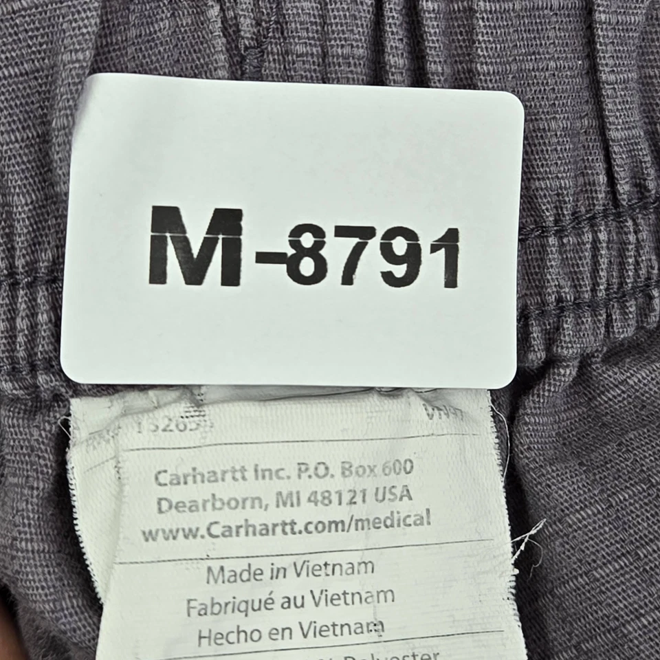 Pantalones Médicos Carhartt Hombre S Gris Carga C54108 Logo Botón Bootcut LEER Foto 2 de 4
