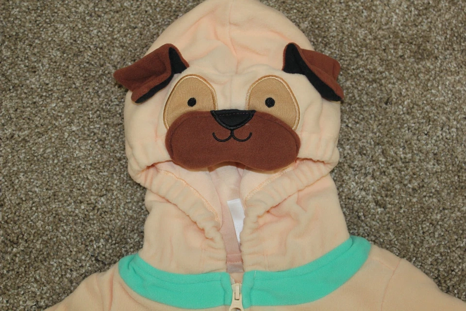 Carters Baby Costume Pug Dog Fleece Halloween Boy 6-9 12 18 24 12M 18M 24M NWT - Image 2 of 4