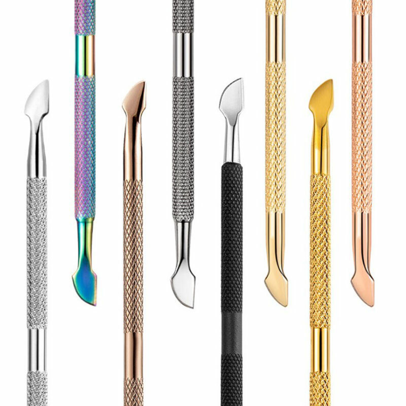 Cuticle Nail Pusher Spoon Manicure Nail Pusher Scraper Remover ...