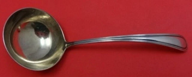 Saxon by Birks Sterling Silver Sauce Lade with Deep Bowl Gold Washed 5"