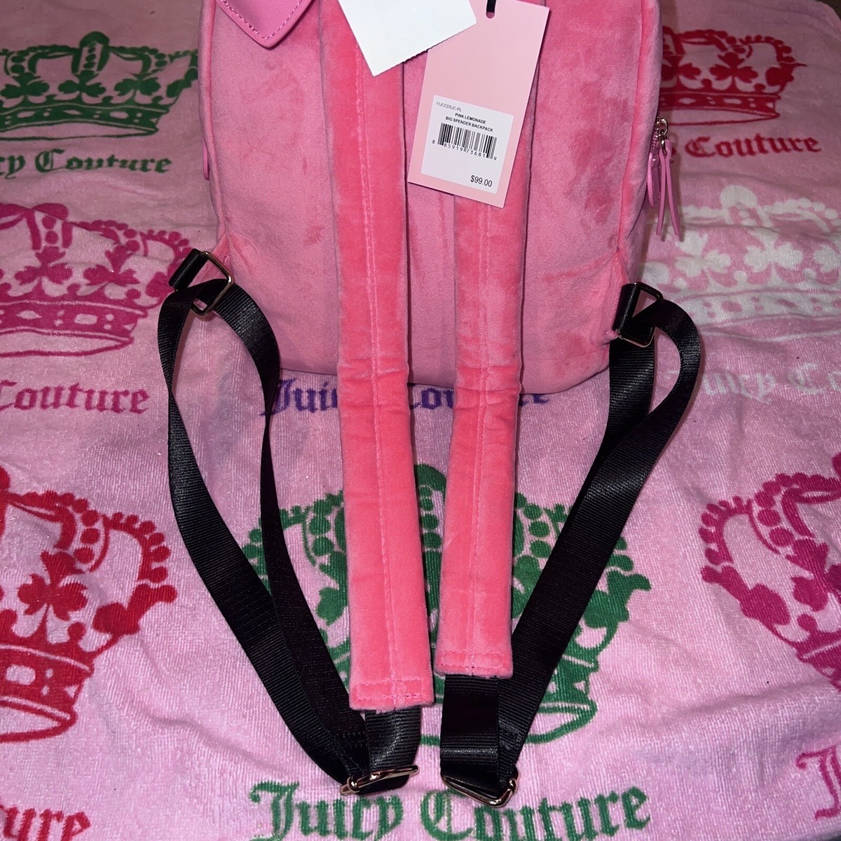 New Pink Juicy Couture Backpack + Bag Charm NWT Purse Bag  display picture 2