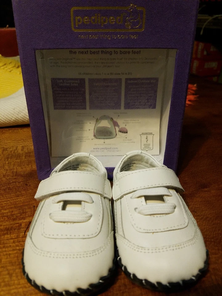 Pediped Original Josh Infantil Cuna Deportiva Snikers Blanco Talla 0-6 Meses NUEVO  Foto 2 de 4