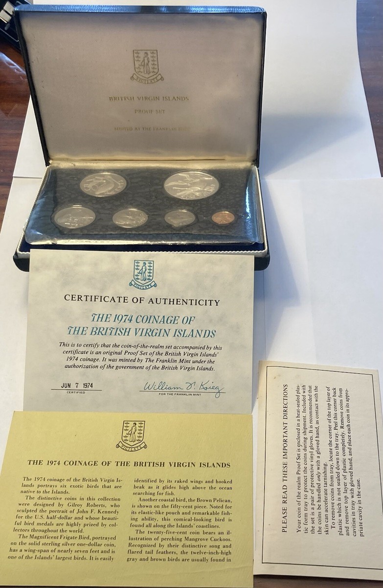 m*様 1974年 ブリティッシュ・バージン諸島 プルーフコインセット！300円 m*様 1974年 ブリティッシュ・バージン諸島 プルーフコイン