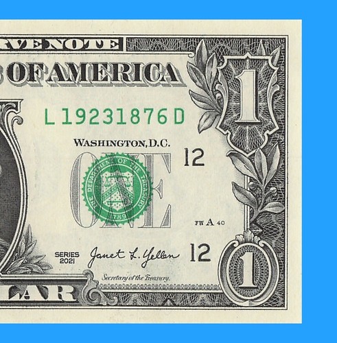 1923 1876 Tombstone Date Note Fancy Serial Number One Dollar Bill - Picture 6 of 11