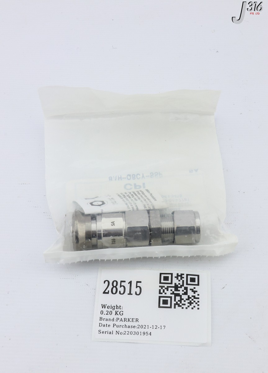 28515 PARKER QUICK CPLG W/ A-LOK & CPI END, AMAT 3300-00271 (NEW