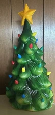 New Winter Wonder Lane Retro Christmas Tree Green LED Blow Mold 24"