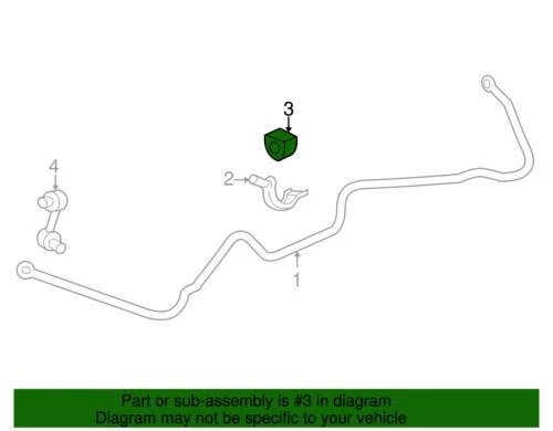 Eje estabilizador trasero aislante base Cadillac CTS genuino GM 2003-2007 25733396 Foto 3 de 3