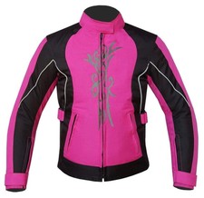Warrior Gears Women's Graphic Embroidery 600d Cordura Textile Motorcycle Jacket