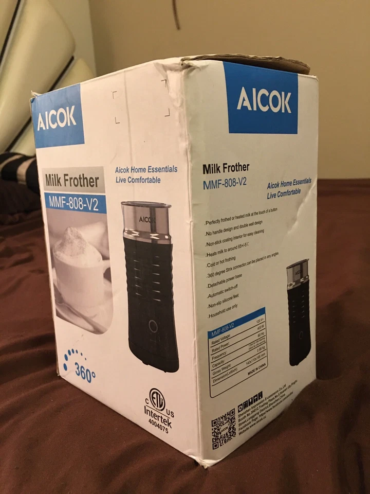 Espumador y calentador de leche eléctrico Aicok, vaporizador de doble pared, calentador espumado MMF-808 Foto 3 de 3