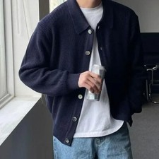 Men Sweater Coat Knitted Coats Men Streetwear Cardigan Coats