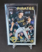 2024 Topps Kyle Nicolas #408 RC Rookie Pittsburgh Pirates Baseball Card