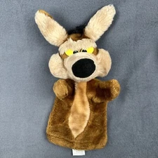 WILE E. COYOTE Vintage 1991 PLUSH HAND PUPPET 12" TALL - THE 24 K CO MIGHTY STAR
