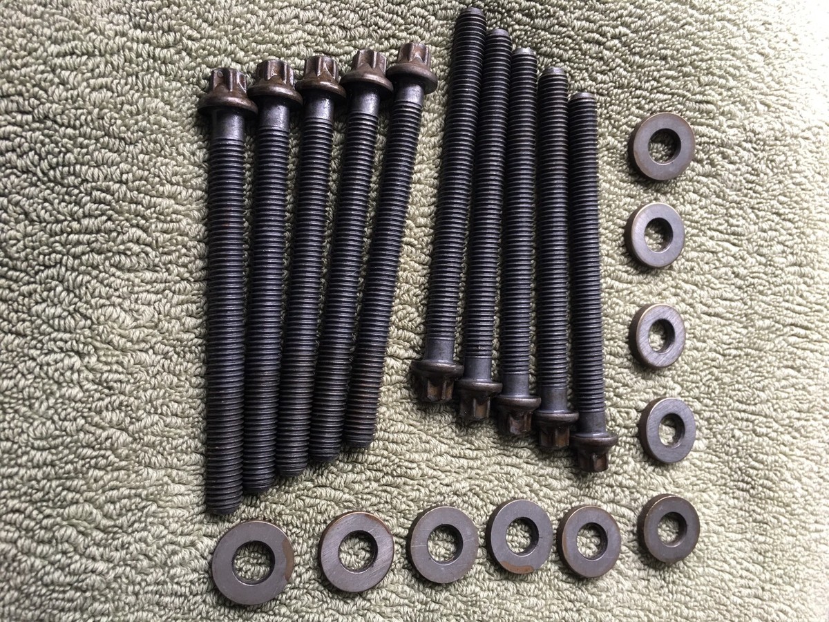 Genuine BMW Cylinder Head 10 Bolts 10 Washers 11127550856 