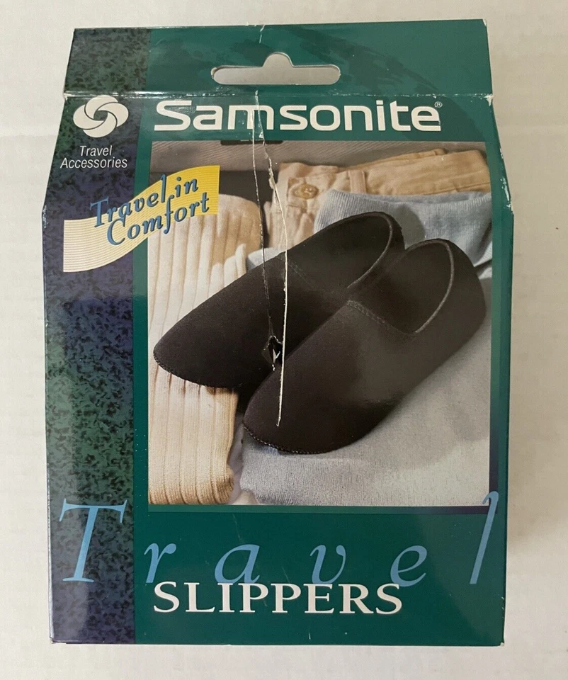 Zapatillas de viaje Samsonite negras sin cordones unisex talla pequeña-mediana #SM1606SD NUEVAS EN CAJA Foto 4 de 4