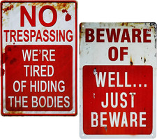 Halloween Decoration Signs 8"x12  , Retro Metal Signs Vintage Bar Decor Outdoor