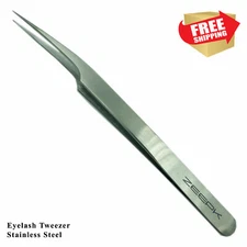 NEW Zeepk Eyelash Extension Tweezer Stainless Steel 5.5" Long