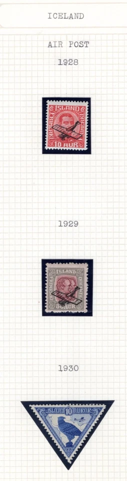 Colección de estampillas de correo aéreo de Islandia 1928-1959 como nuevas en páginas cuadradas Foto 3 de 4