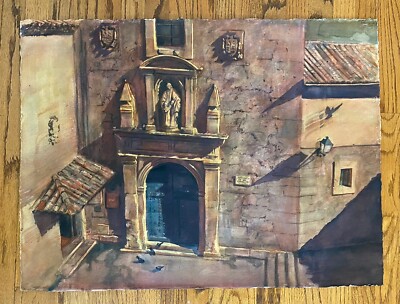Cheryl Criss Original Watercolor Painting Convento de las Carmelitas 31  x  22 