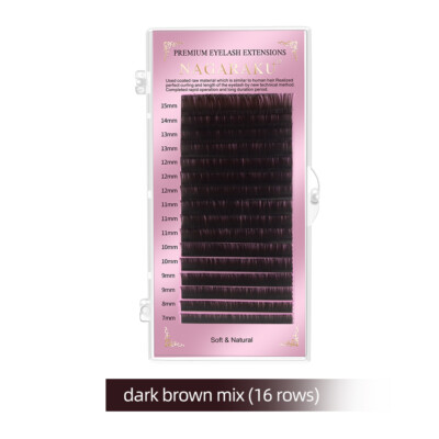 Color Eyelash Extension Brown Blue Purple Pink White Yellow Green Red Classic US