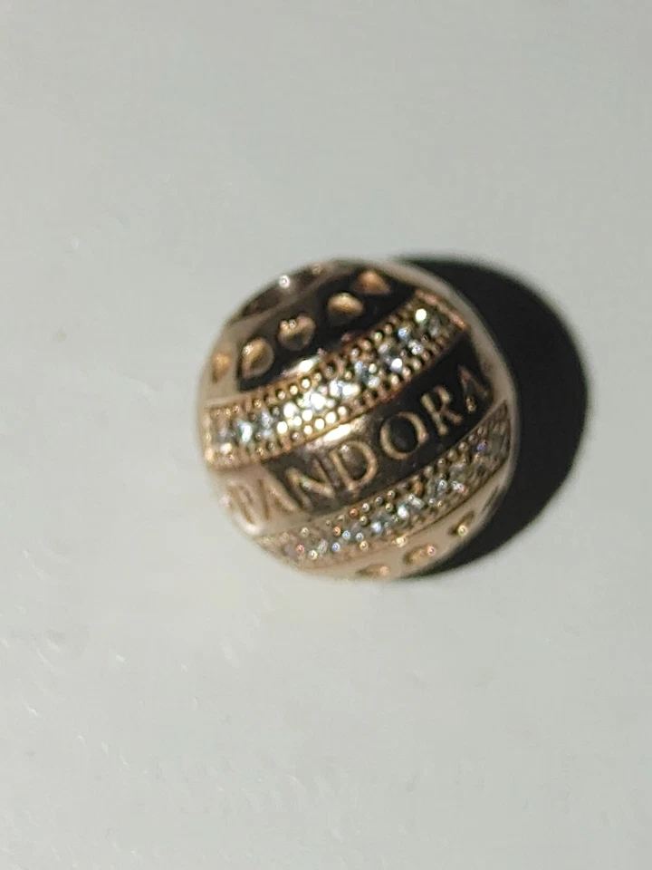 ʕ·ᴥ·ʔ Retired Authentic Pandora Shine Round Logo Clip - 767433CZ - Image 2 of 4