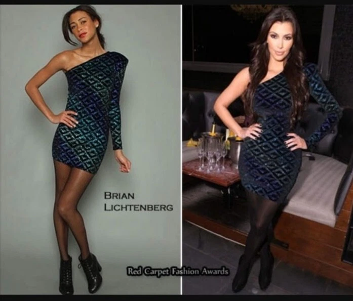 Vestido para mujer Brian Lichtenberg brillante brillo informal/de fiesta talla S #Z Foto 2 de 4