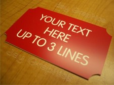 Custom Engraved 3x5 Red Plaque Office Sign Add Your Wording Wall or Door