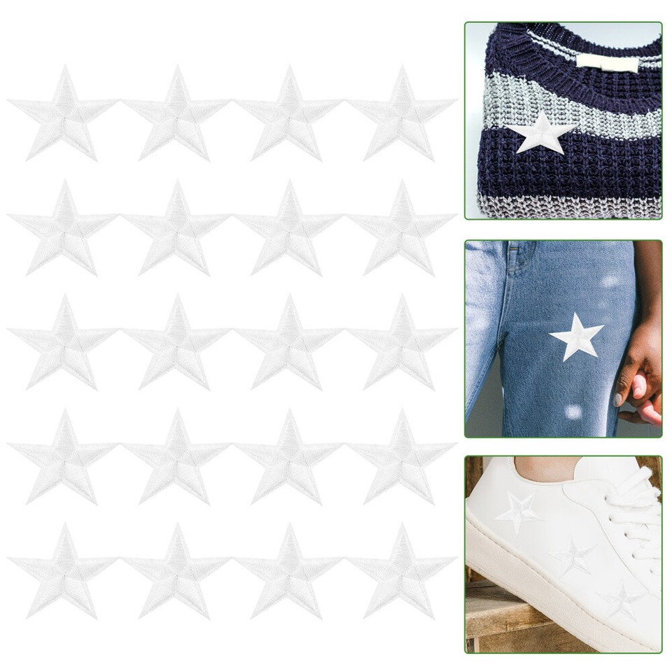 PATIKIL 4er Pack Bügelbuchstaben F + Herz & Stern Aufnäher – Filzpatches Zum Aufbügeln Für Jeans, Taschen & DIY