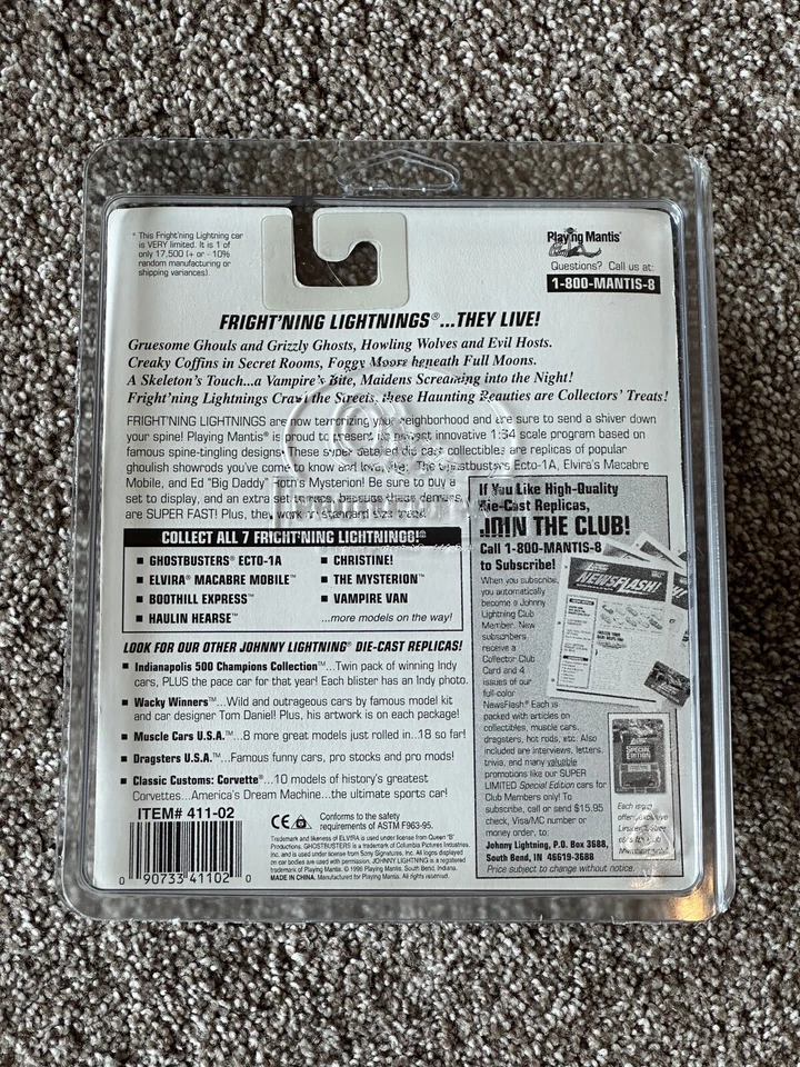 1996 Johnny White Lightning Fright’ning Lightnings Series 2 Ghostbusters Ecto-1A - Image 2 of 3