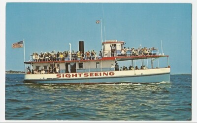 Postcard MA Massachusetts Hyannis Harbor Tours M/V Prudence Sightseeing Boat