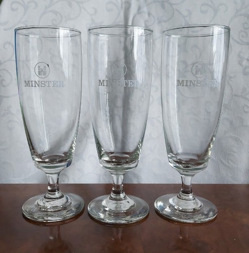 VINTAGE MINSTER GLASSES X 3
