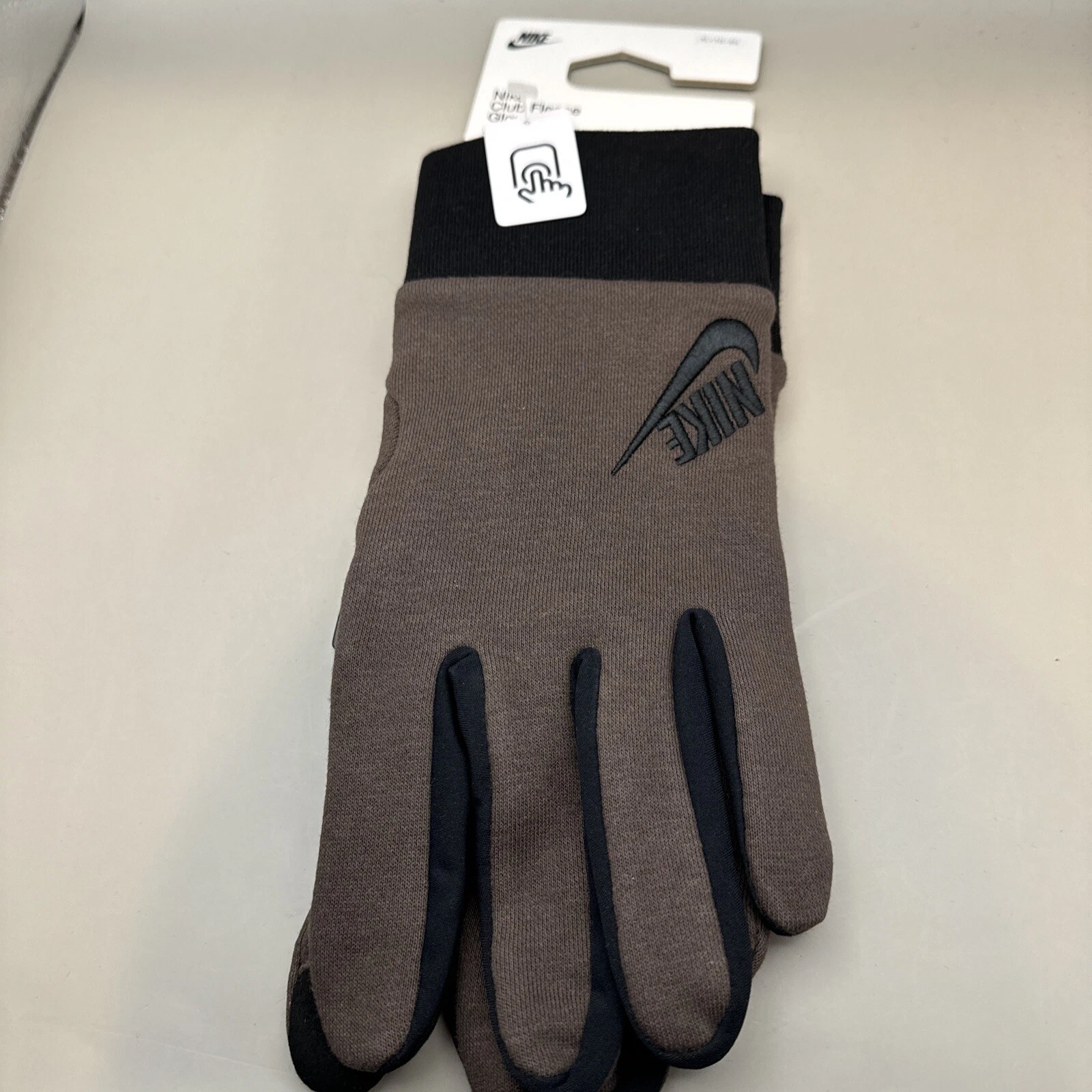 Nike Men's Club Fleece Gloves Mens XLarge Black/Brown Fitness Touchscreen Finger