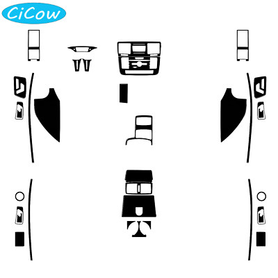 35Pcs Kits Full Interior Cover Trim For Benz G-Class G63 W463 13-18 Glossy Black