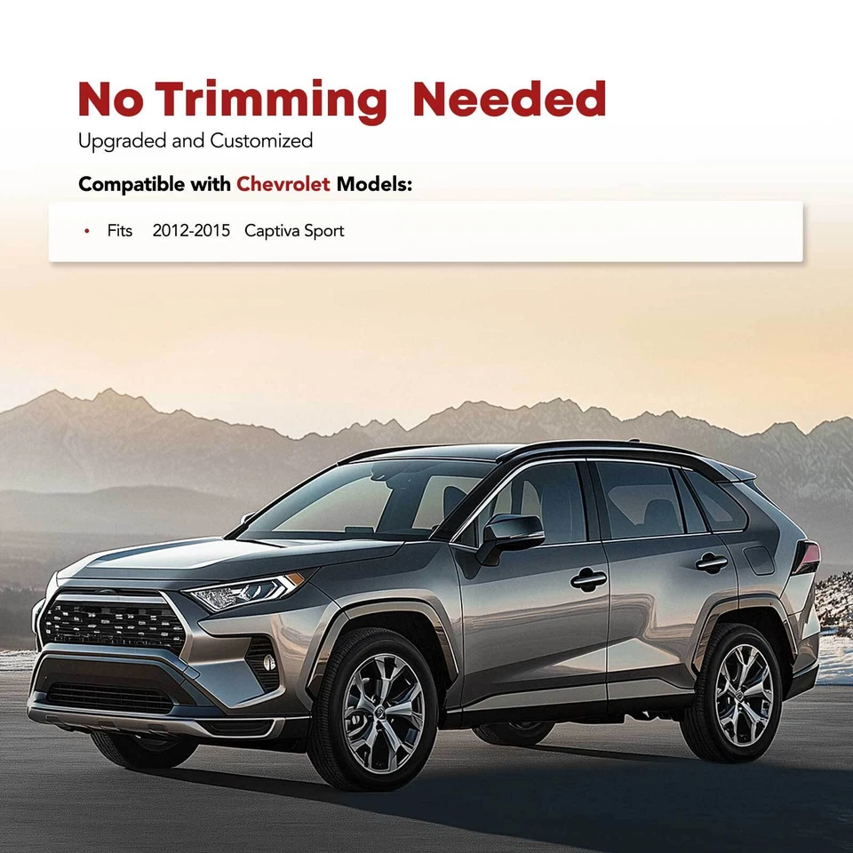 3 件装前后黑色脚垫衬里适用于雪佛兰 Captiva Sport 2012 - 2015 — 第 2/4 张图片