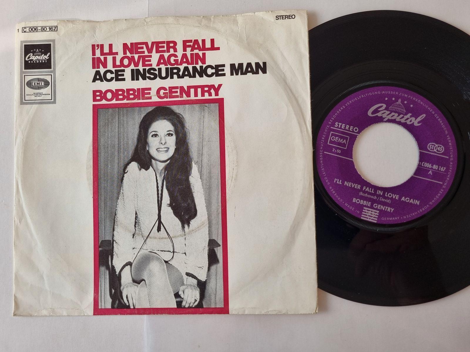 7"" Single Bobbie Gentry - I'll never fall in love again Vinyl Germany