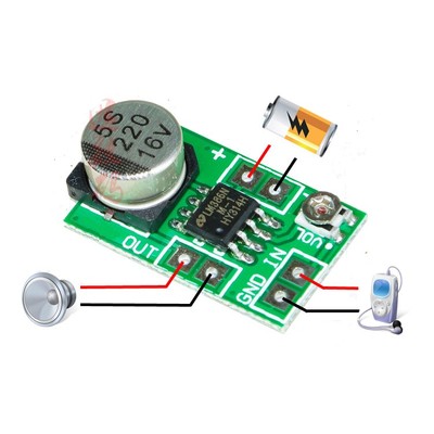 Mini LM386 Audio Power Amplifier Board DC 3~12V 5V Micro Amp Module 750mW 