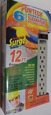 Powertech 6-Outlet Commercial Power Strip Surge Protector with12-Foot Power Cord