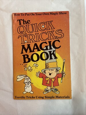 1977 The Quick Tricks Magic Book by Hallmark, Vintage Paperback Kids Magic Show