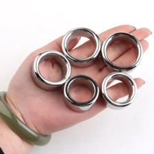 Stainless Steel Metal Silver Penis Ring Enhancer Glans Rings Delay Ejaculation