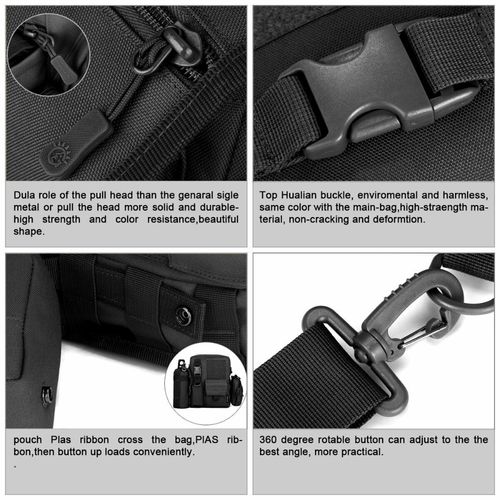 Para hombre Lona Pequeño Bolso Mensajero Informal Bolso de Hombro Bolso de Pecho Bolso de Viaje - Imagen 19 de 19